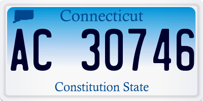 CT license plate AC30746