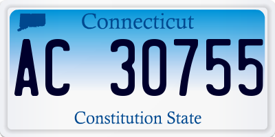 CT license plate AC30755