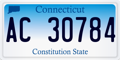 CT license plate AC30784