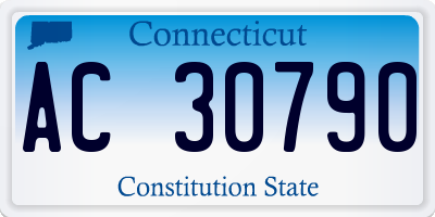 CT license plate AC30790