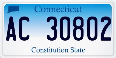 CT license plate AC30802