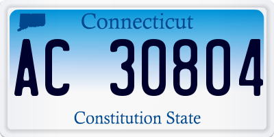 CT license plate AC30804