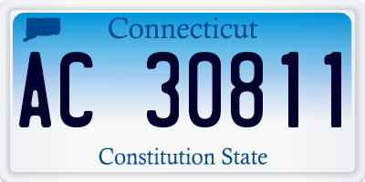 CT license plate AC30811