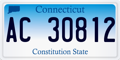 CT license plate AC30812