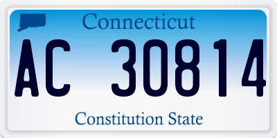 CT license plate AC30814