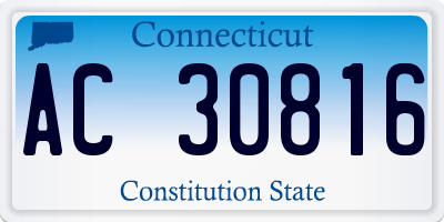 CT license plate AC30816