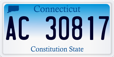 CT license plate AC30817