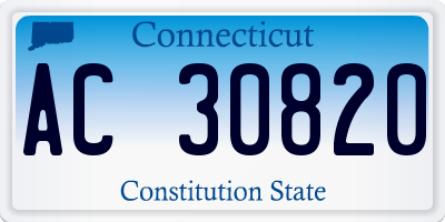 CT license plate AC30820