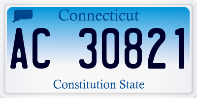 CT license plate AC30821