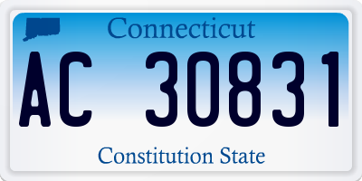 CT license plate AC30831