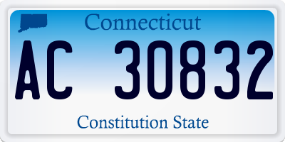 CT license plate AC30832