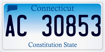 CT license plate AC30853