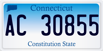 CT license plate AC30855