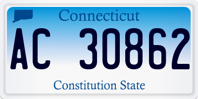CT license plate AC30862