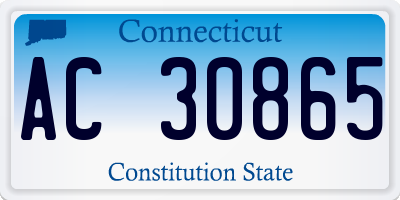 CT license plate AC30865