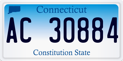 CT license plate AC30884