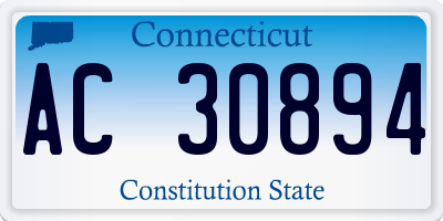 CT license plate AC30894