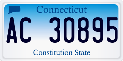 CT license plate AC30895