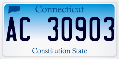 CT license plate AC30903