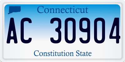 CT license plate AC30904