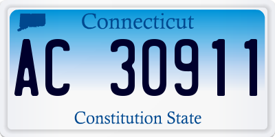 CT license plate AC30911