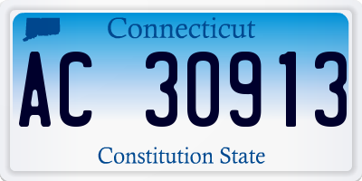 CT license plate AC30913
