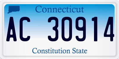 CT license plate AC30914