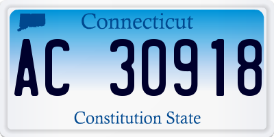 CT license plate AC30918