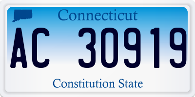CT license plate AC30919