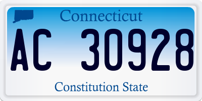 CT license plate AC30928