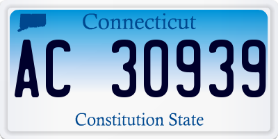 CT license plate AC30939