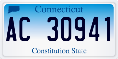 CT license plate AC30941