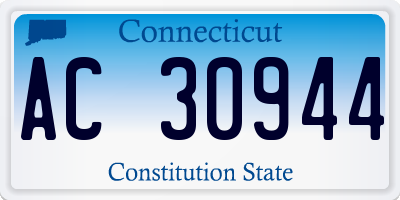 CT license plate AC30944