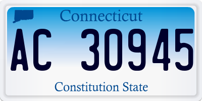 CT license plate AC30945