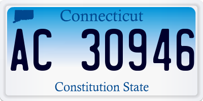 CT license plate AC30946