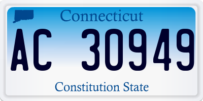 CT license plate AC30949