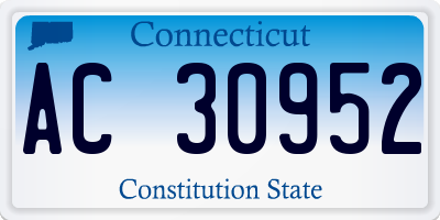 CT license plate AC30952