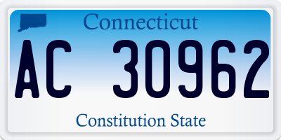CT license plate AC30962
