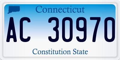 CT license plate AC30970