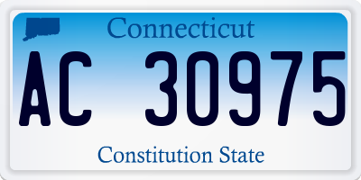 CT license plate AC30975