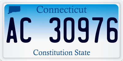 CT license plate AC30976