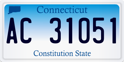 CT license plate AC31051