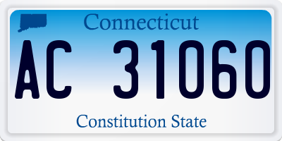 CT license plate AC31060