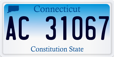 CT license plate AC31067