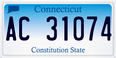 CT license plate AC31074