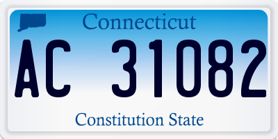 CT license plate AC31082