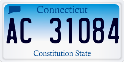CT license plate AC31084