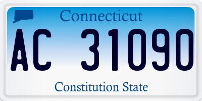 CT license plate AC31090