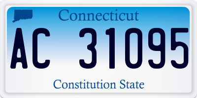 CT license plate AC31095