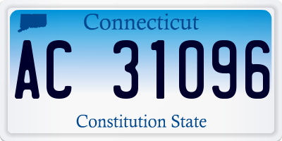 CT license plate AC31096